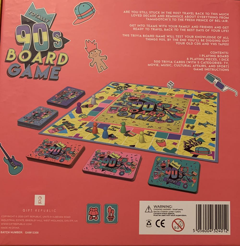 Totally 90’s Board Game  (2-6) board game collectible [Barcode 5056004324012] - Main Image 2