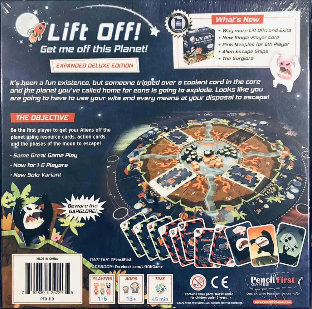 Lift Off! Get Me Off This Planet - Expanded Deluxe Edition  (1-6) board game collectible [Barcode 752830252295] - Main Image 2