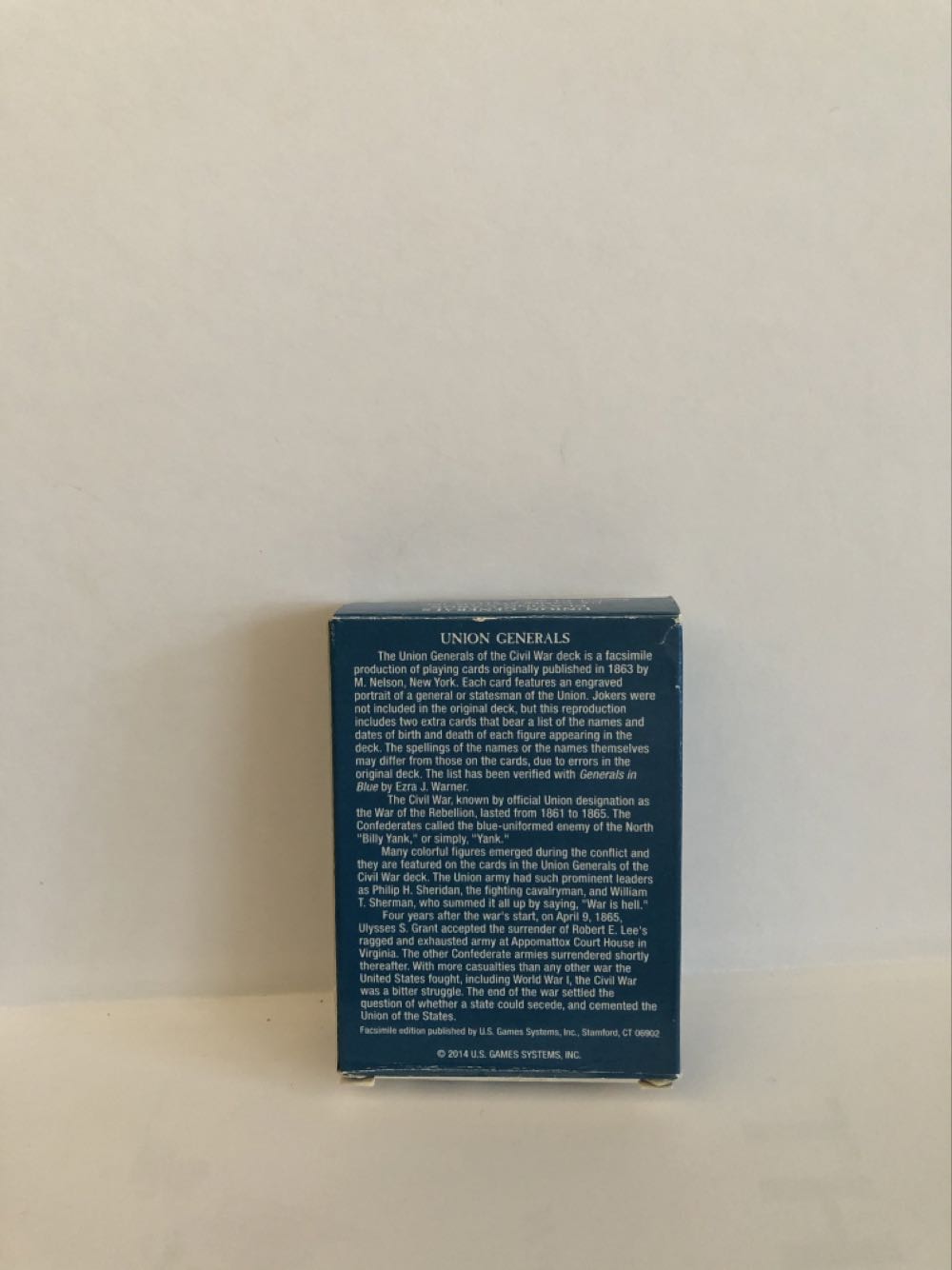 Union Generals Playing Cards  board game collectible - Main Image 2