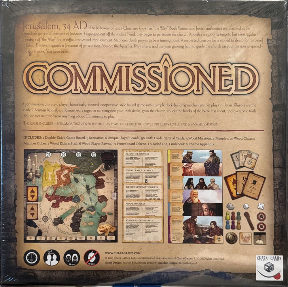 Commissioned  (2-6) board game collectible [Barcode 9780692395301] - Main Image 2