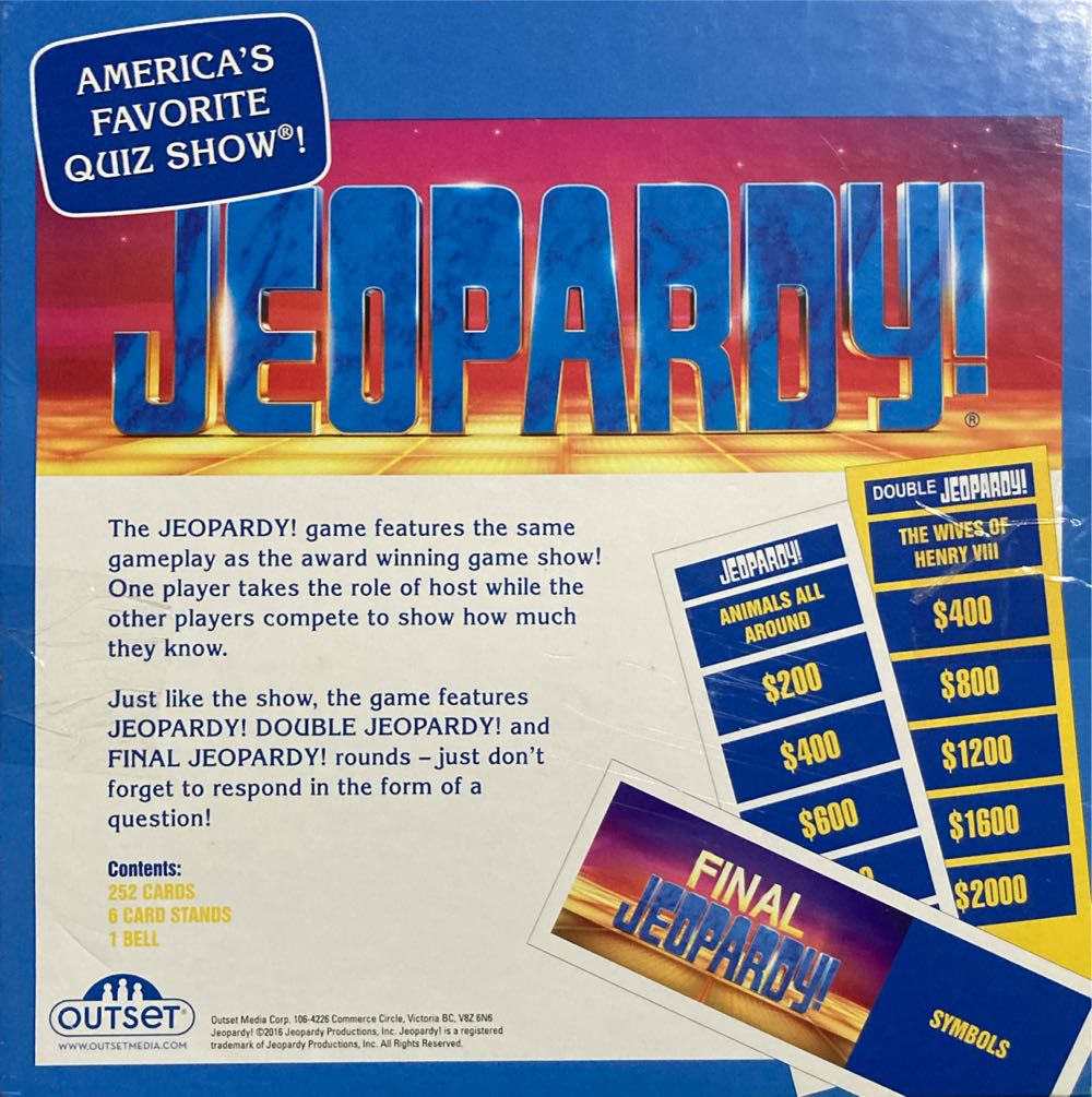 Jeopardy! (2016) Deluxe Edition  (3+) board game collectible [Barcode 625012175203] - Main Image 3