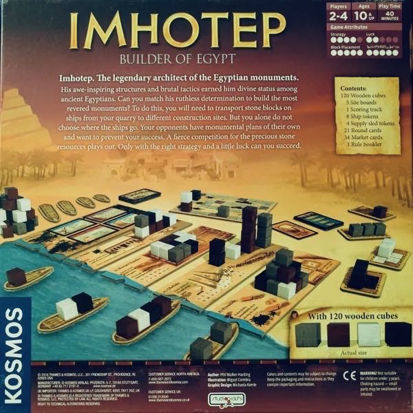 Imhotep: A New Dynasty  (2-4) board game collectible [Barcode 814743013650] - Main Image 2