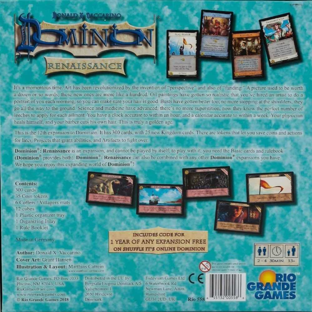 Dominion Renaissance  (2-4) board game collectible - Main Image 2