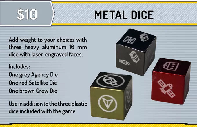 One Small Step: Custom Metal Dice  (2-4) board game collectible [Barcode 752830715103] - Main Image 4