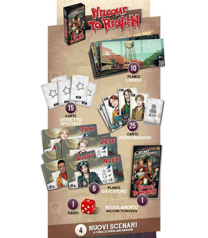 Chronicles Of Crime : Welcome To Redview  (1-12) board game collectible [Barcode 0806149659792] - Main Image 2