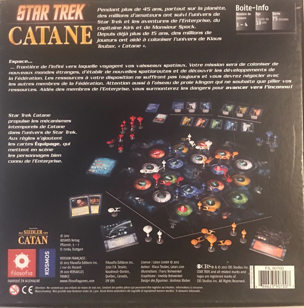 Filosofia Catane Star Trek  (4) board game collectible [Barcode 688623907007] - Main Image 2