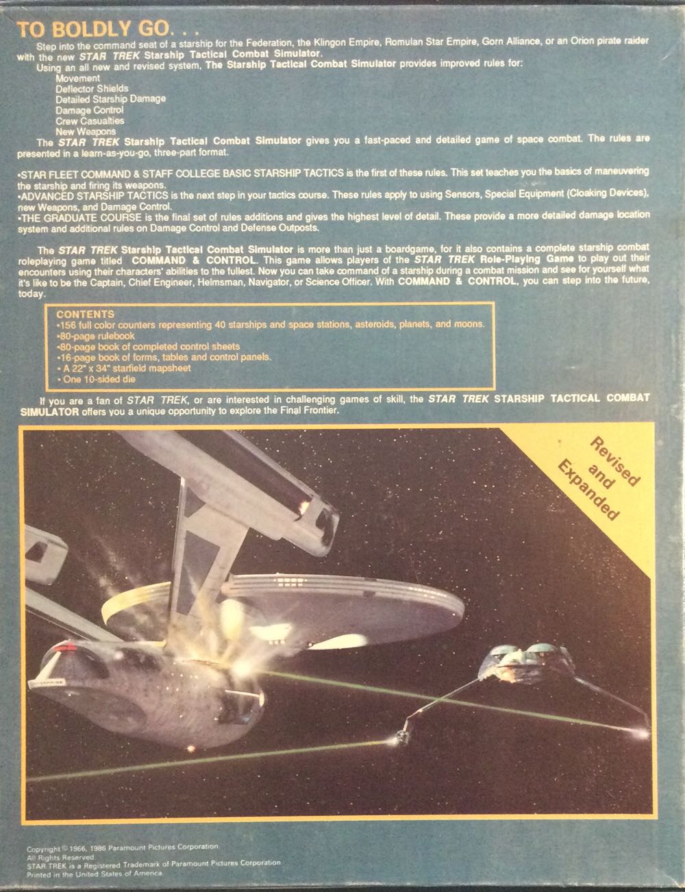 Fasa Star Trek Starship Tactical Combat Simulator Set  board game collectible [Barcode 9781555600099] - Main Image 2