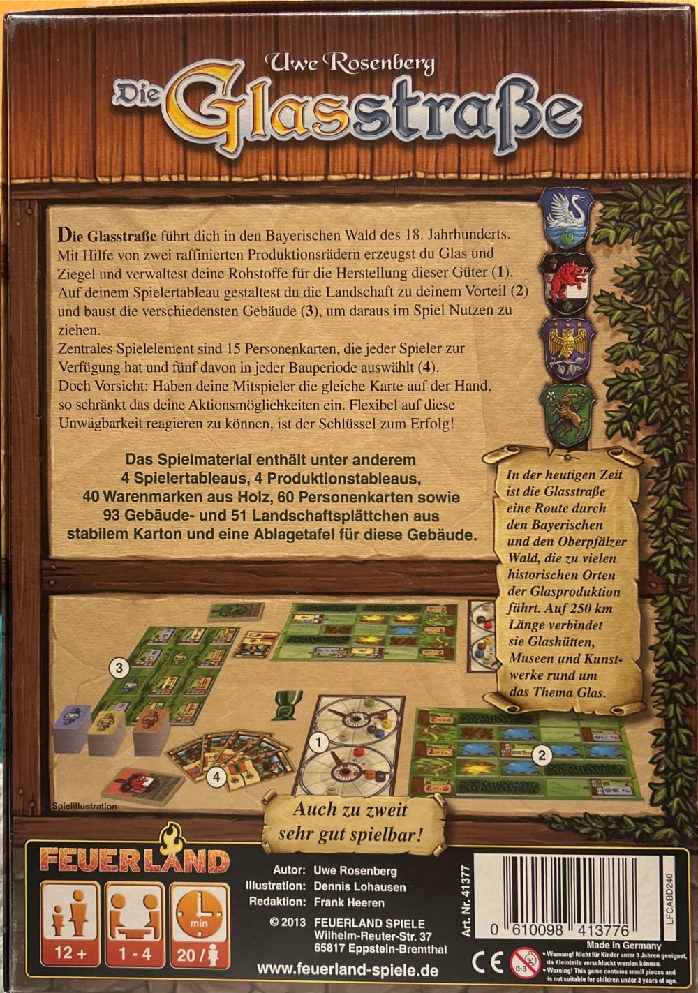 Die Glasstraße  (1-4) board game collectible [Barcode 610098413776] - Main Image 2