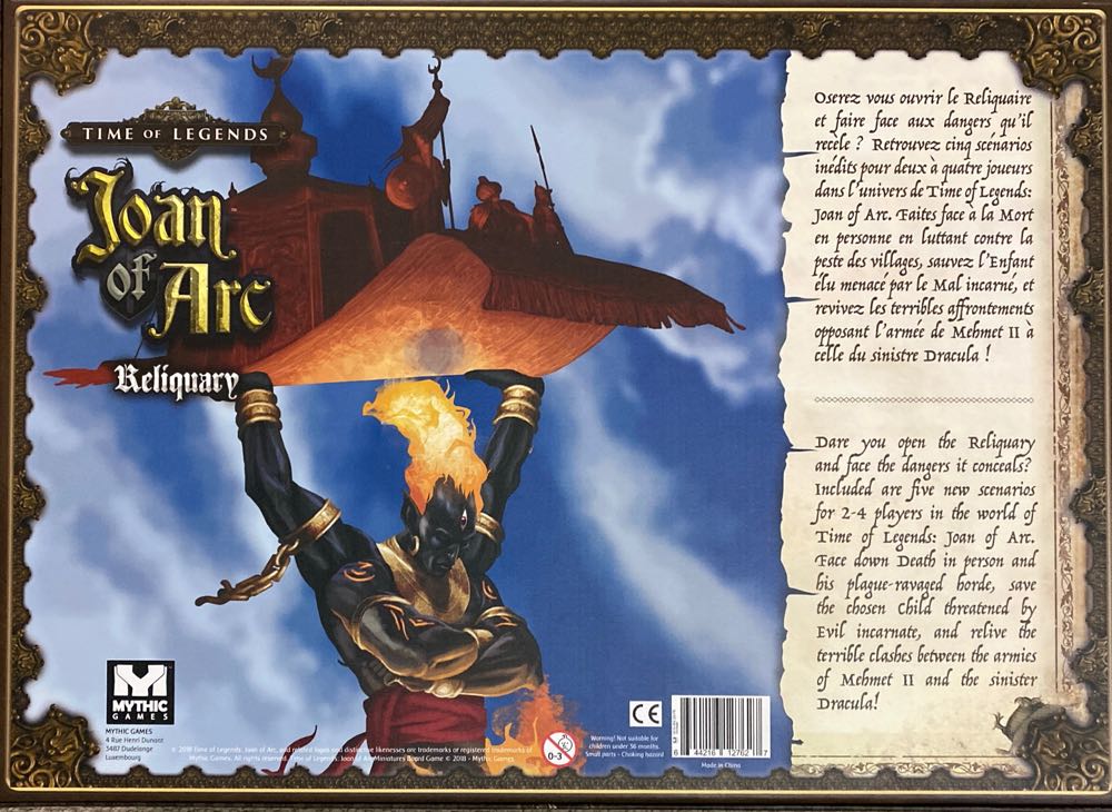 Time Of Legends: Joan Of Arc-Reliquary Box  (2-4) board game collectible [Barcode 644216127627] - Main Image 2