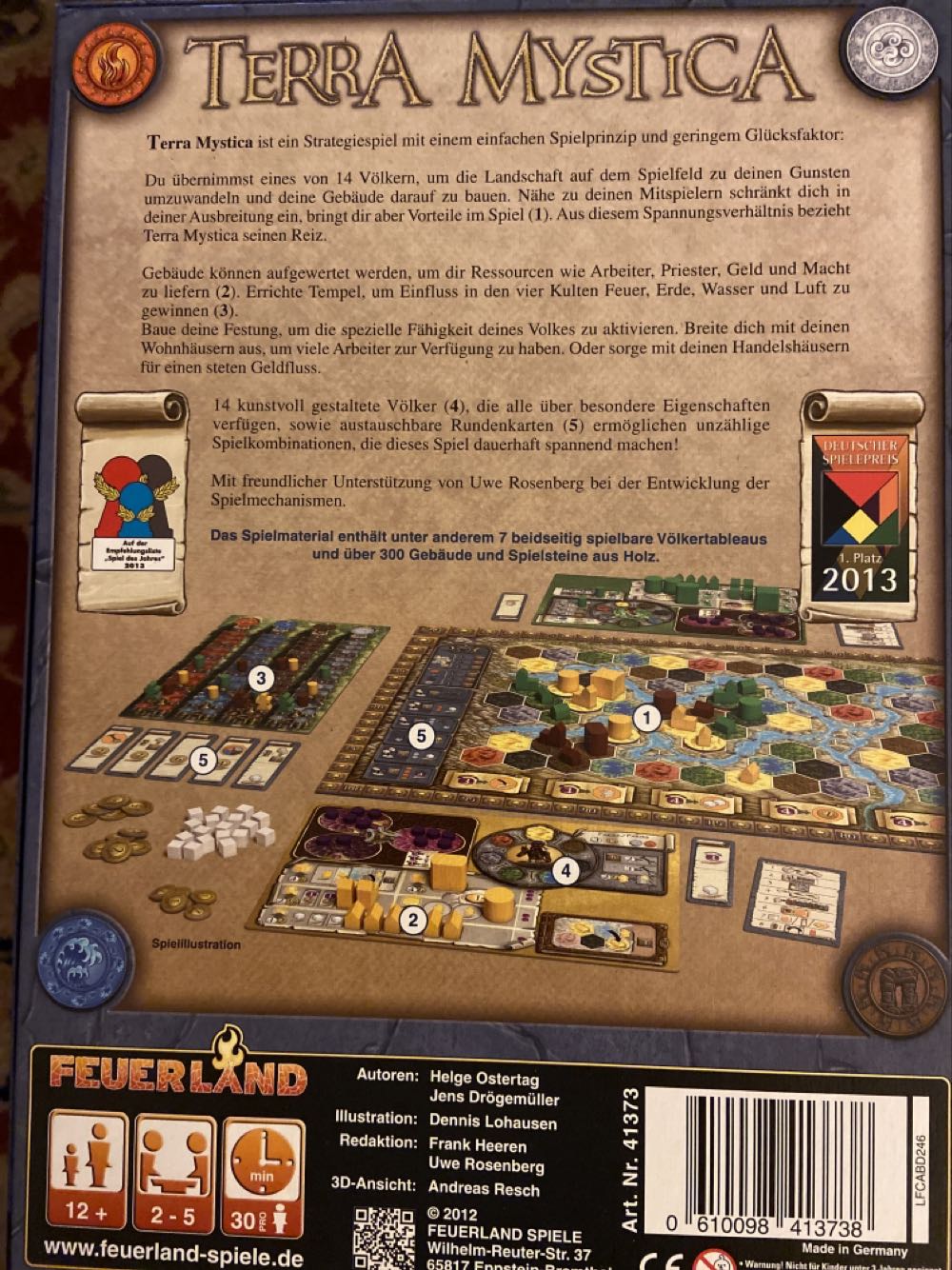 Feuerland Spiele 01 - Terra Mystica  board game collectible [Barcode 610098413738] - Main Image 2