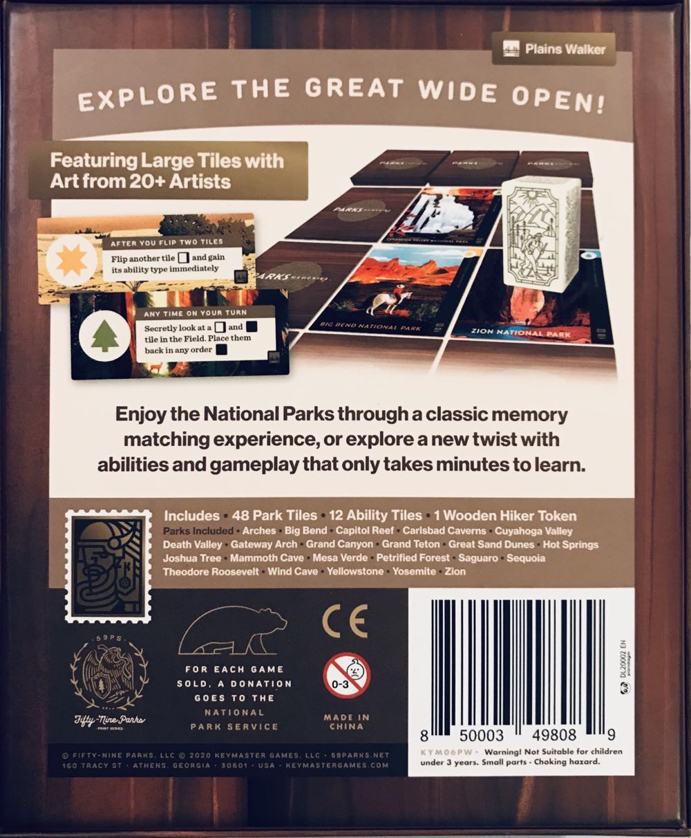 Parks: Memories  (2+) board game collectible [Barcode 850003498089] - Main Image 2