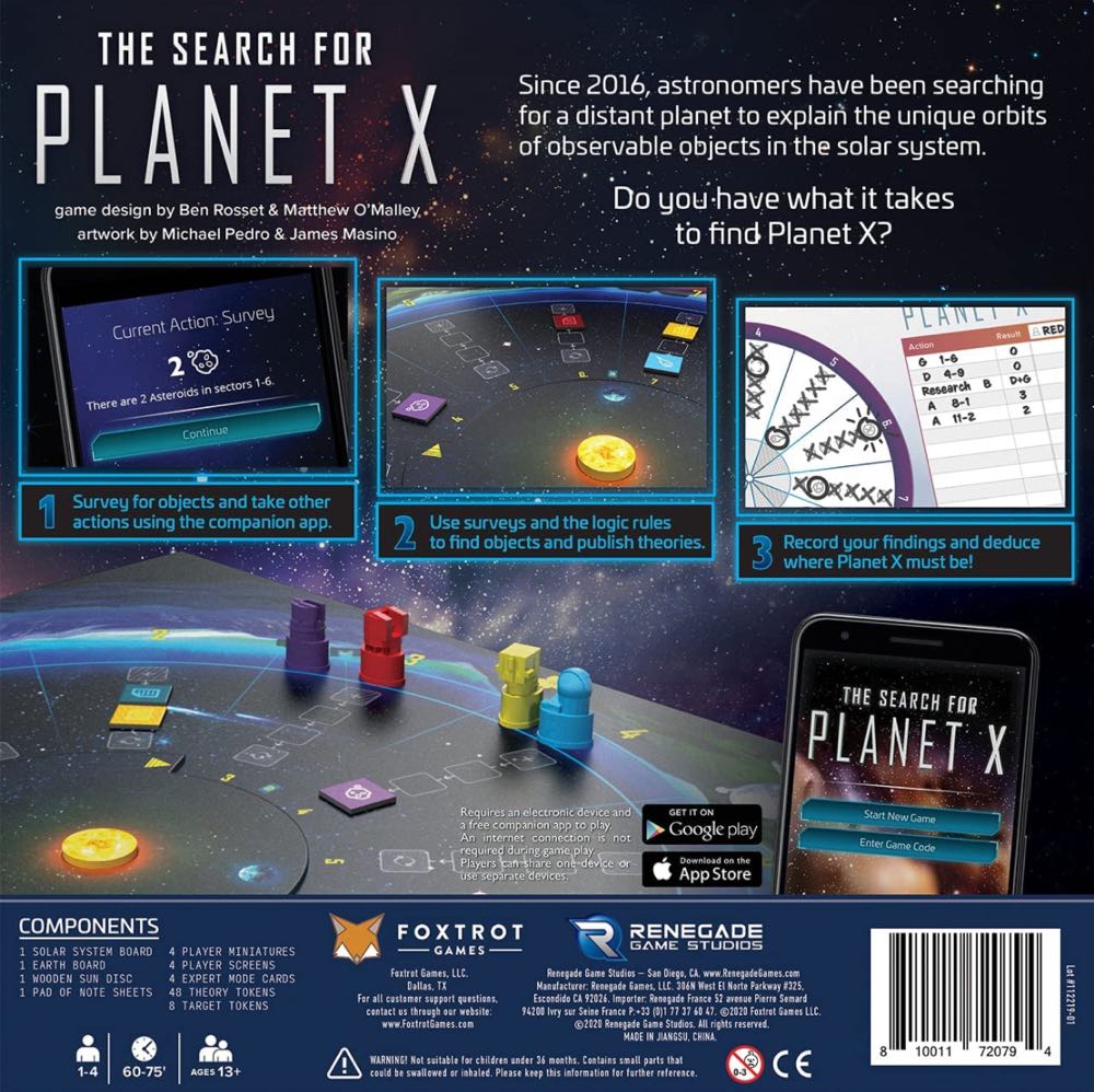 The Search for Planet X  (1-4) board game collectible [Barcode 810011720794] - Main Image 2