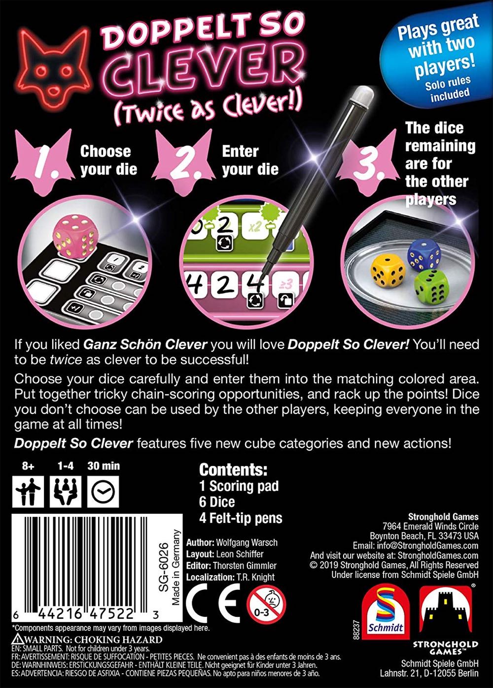 Twice As Clever (Doppelt So Clever)  (1-4) board game collectible [Barcode 644216475223] - Main Image 2