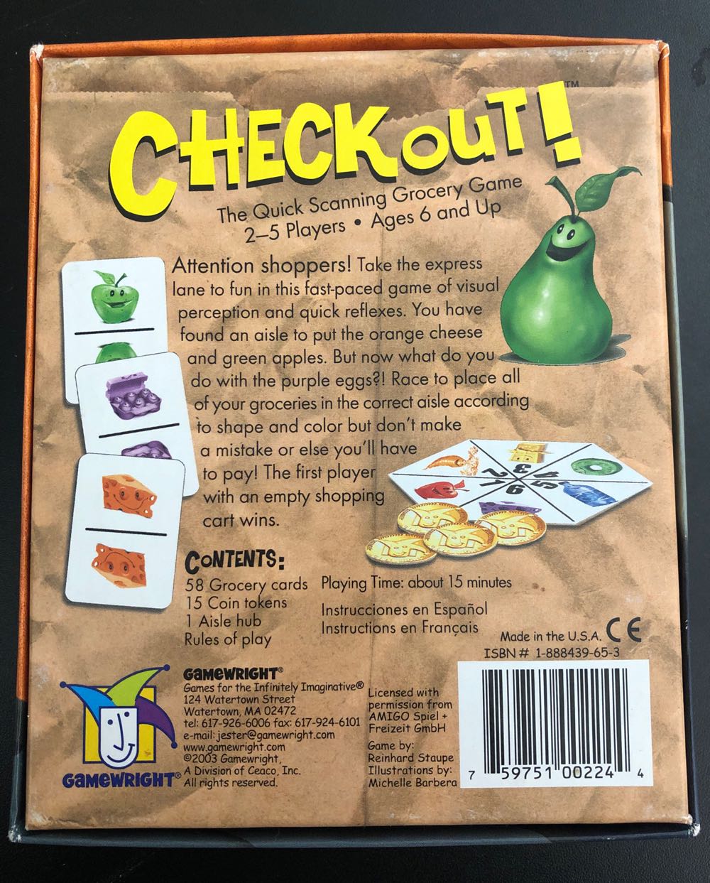 Check Out! Quick Scanning Grocery Game  board game collectible [Barcode 759751002244] - Main Image 2