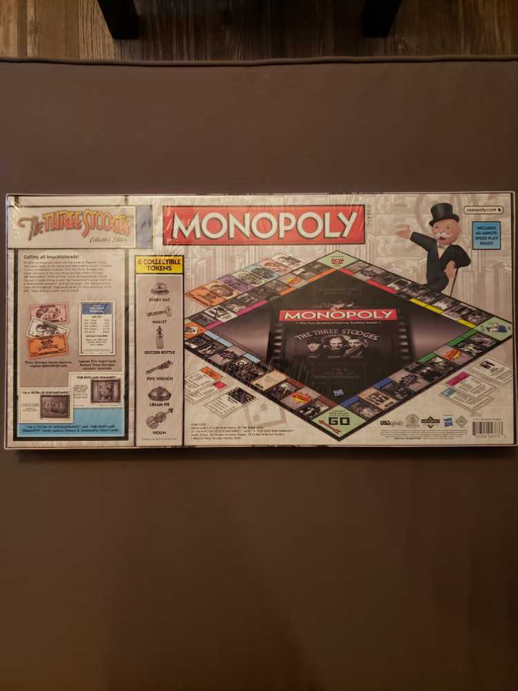 The Three Stooges Monopoly   (2-6) board game collectible [Barcode 700304043733] - Main Image 2