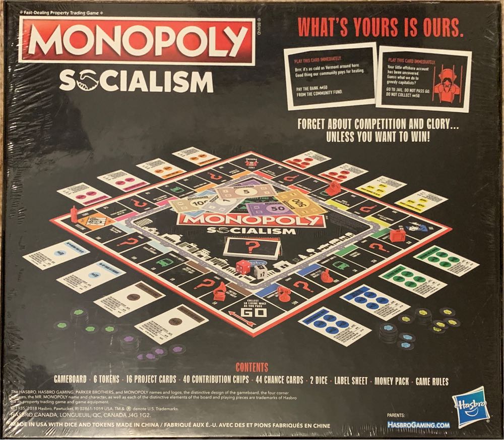 Monopoly Socialism: Winning is for Capitalists  (2-4) board game collectible [Barcode 630509889204] - Main Image 2