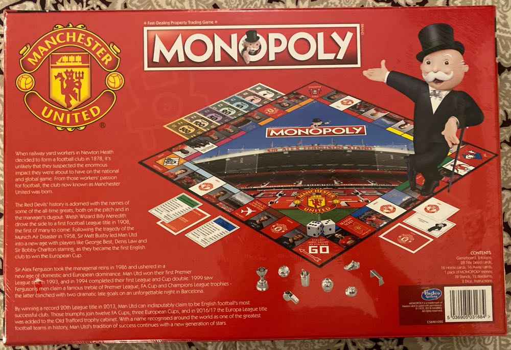 Manchester United : Monopoly   board game collectible [Barcode 5036905031684] - Main Image 2