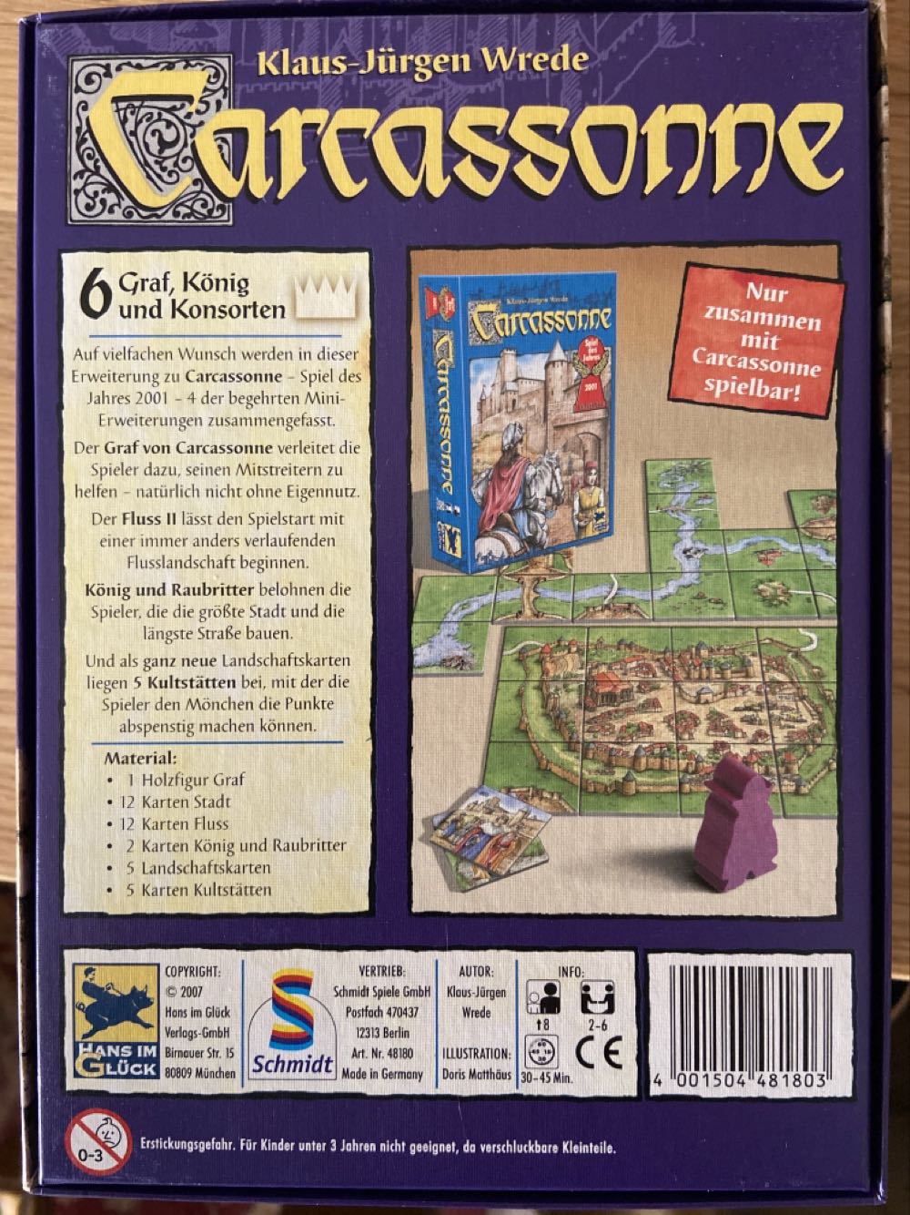Carcassonne 6. Erweiterung  (2-6) board game collectible [Barcode 4001504481803] - Main Image 2