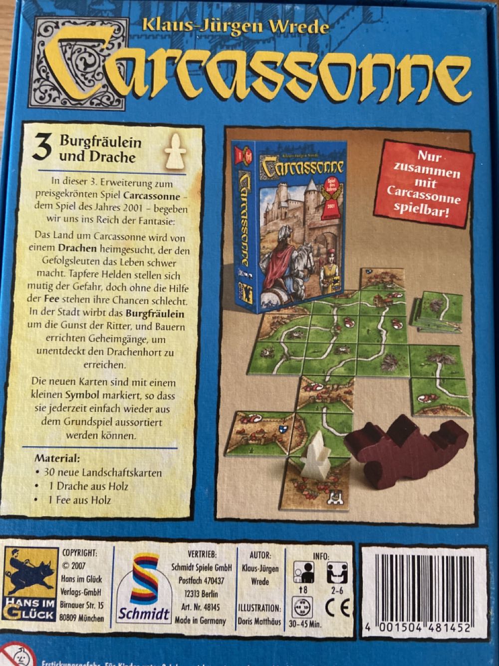 Carcassonne, 3. Erweiterung  (2-6) board game collectible [Barcode 4001504481452] - Main Image 2
