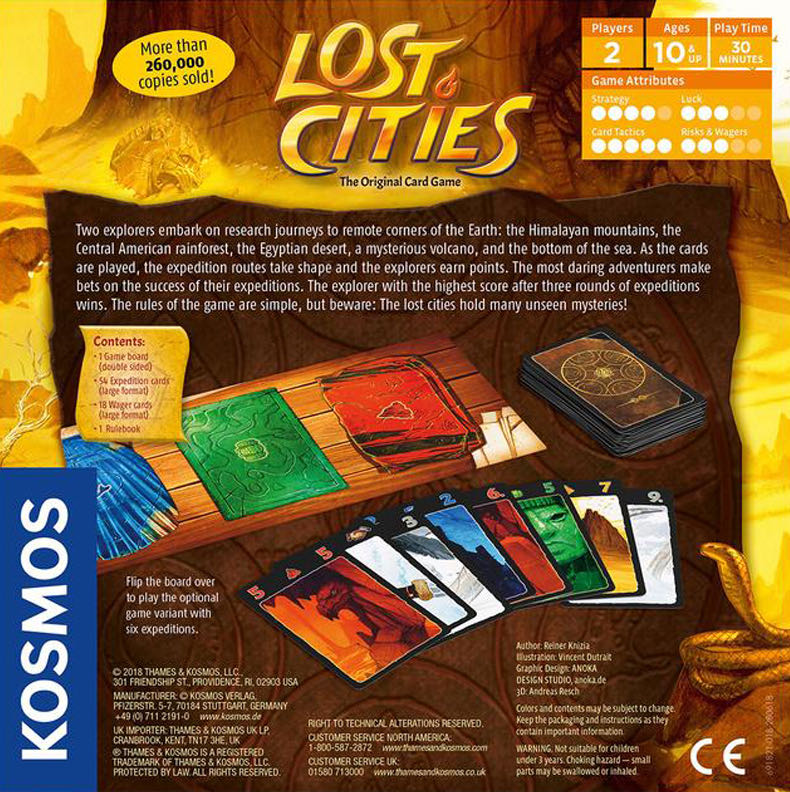 Lost Cities  (2) board game collectible [Barcode 814743013896] - Main Image 2