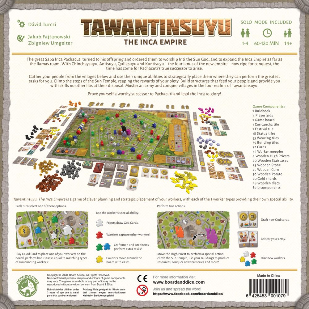 Tawantinsuyu: The Inca Empire  (1-4) board game collectible [Barcode 6425453001079] - Main Image 2