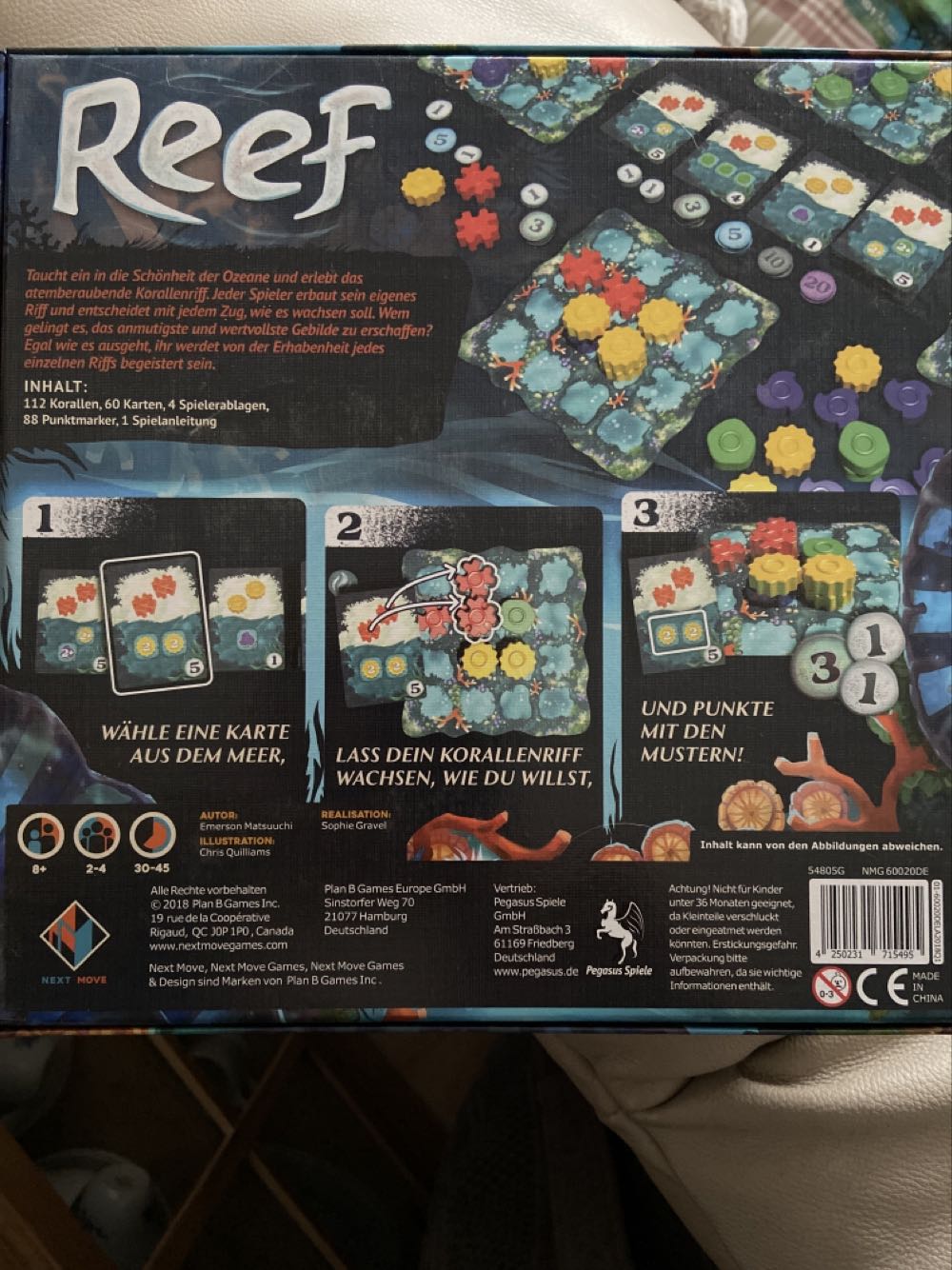 Pegasus 54805g Reef Next Move Games Reef Spiel  board game collectible [Barcode 4250231715495] - Main Image 2