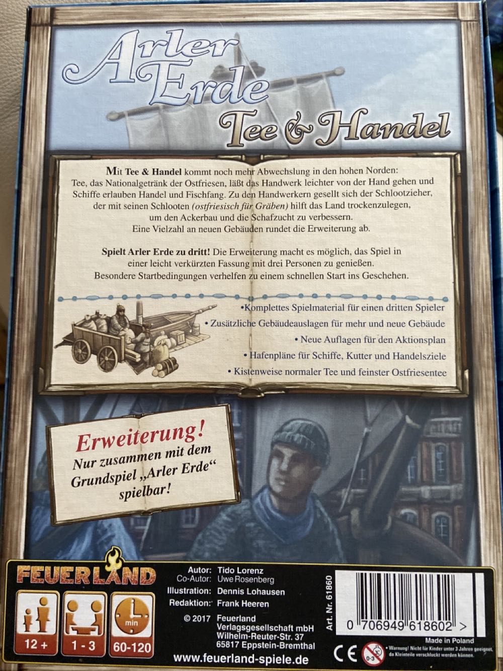Arler Erde: Tee &amp; Handel Erweiterung De  (1-3) board game collectible [Barcode 706949618602] - Main Image 2