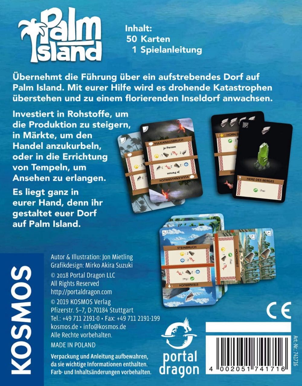 Cosmos Palm Island Card Game Society Game Strategy Game From 10 Years  (1-2) board game collectible [Barcode 4002051741716] - Main Image 2