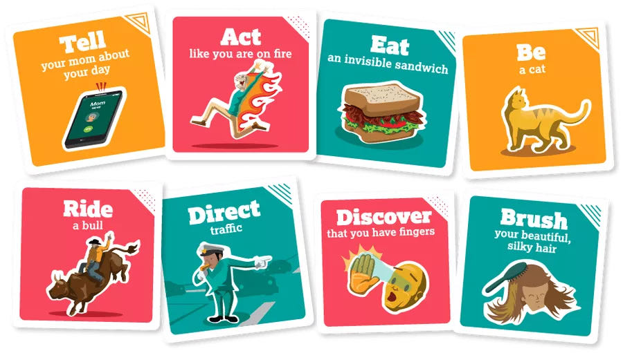 On A Scale Of One To T-rex: A Card Game For People Who Are Bad At Charades Card Games For Adults Teens & Kids  (2-8) board game collectible [Barcode 852131006242] - Main Image 4