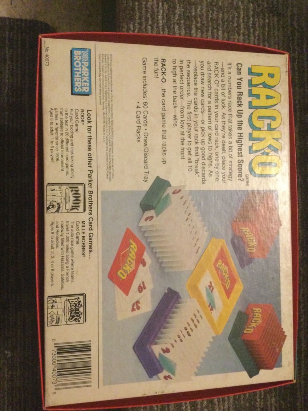 Rack-O  (2-4) board game collectible [Barcode 073000400736] - Main Image 2