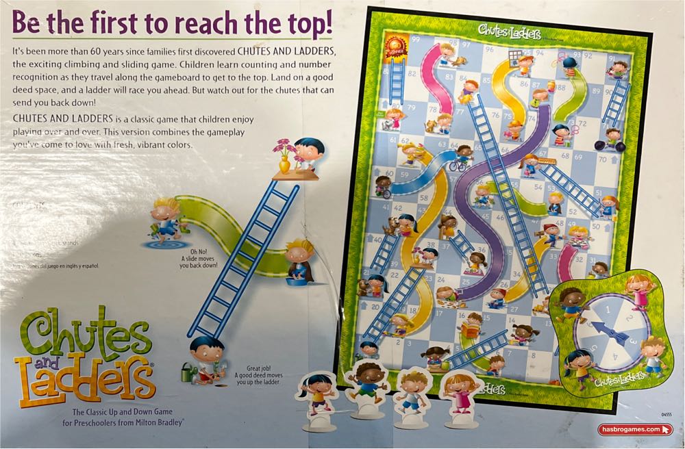 Chutes and Ladders  (2-4) board game collectible [Barcode 032244045554] - Main Image 2