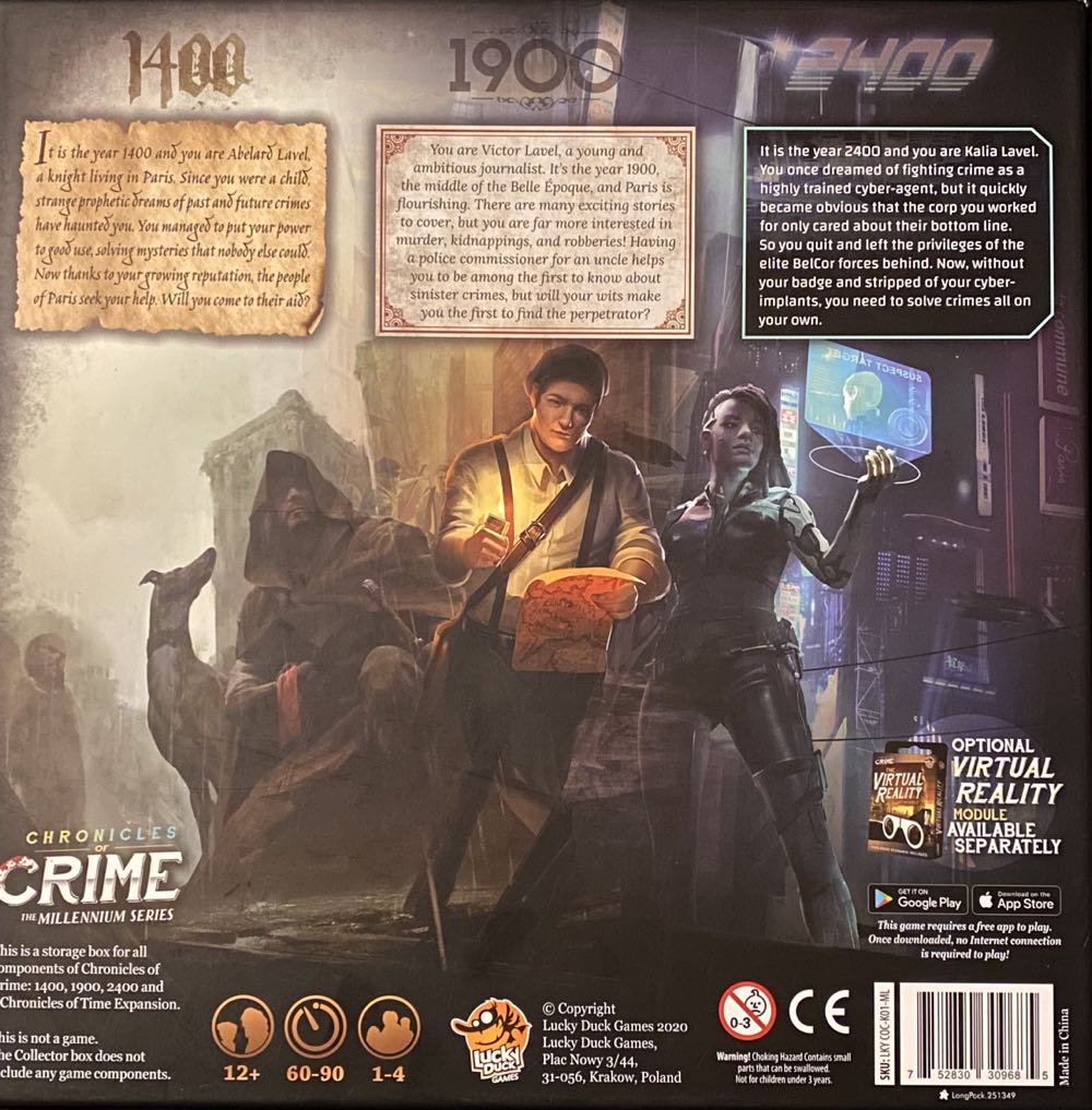 Chronicles Of Crime The Millennium Series  (1-4) board game collectible [Barcode 752830309685] - Main Image 2