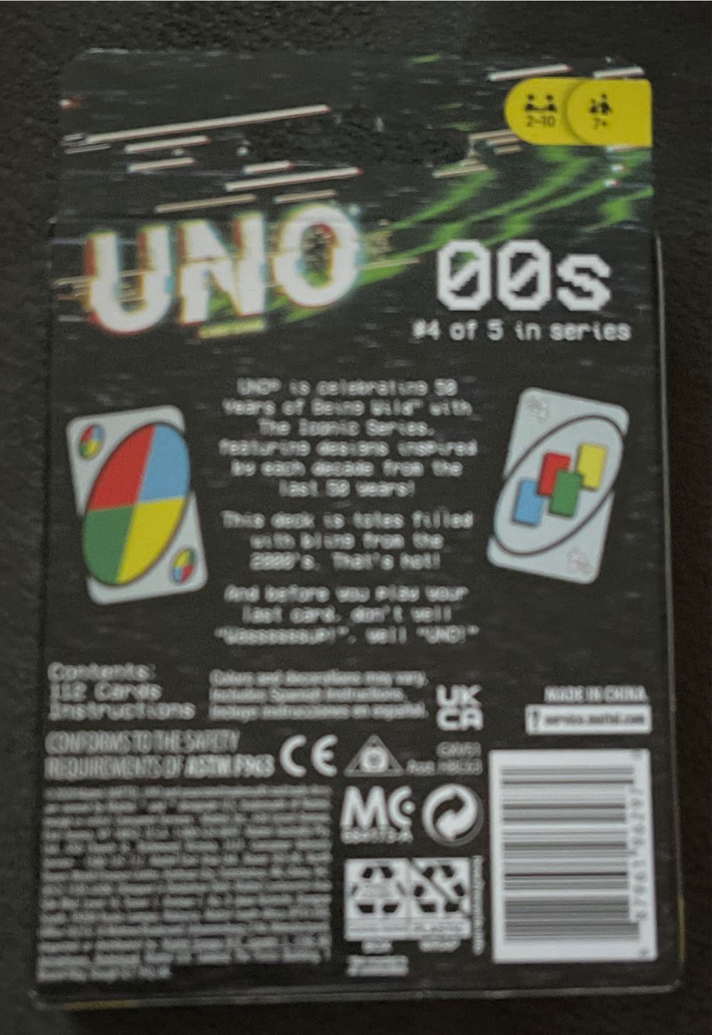 UNO: The 00s  (2-10) board game collectible [Barcode 887961962970] - Main Image 2