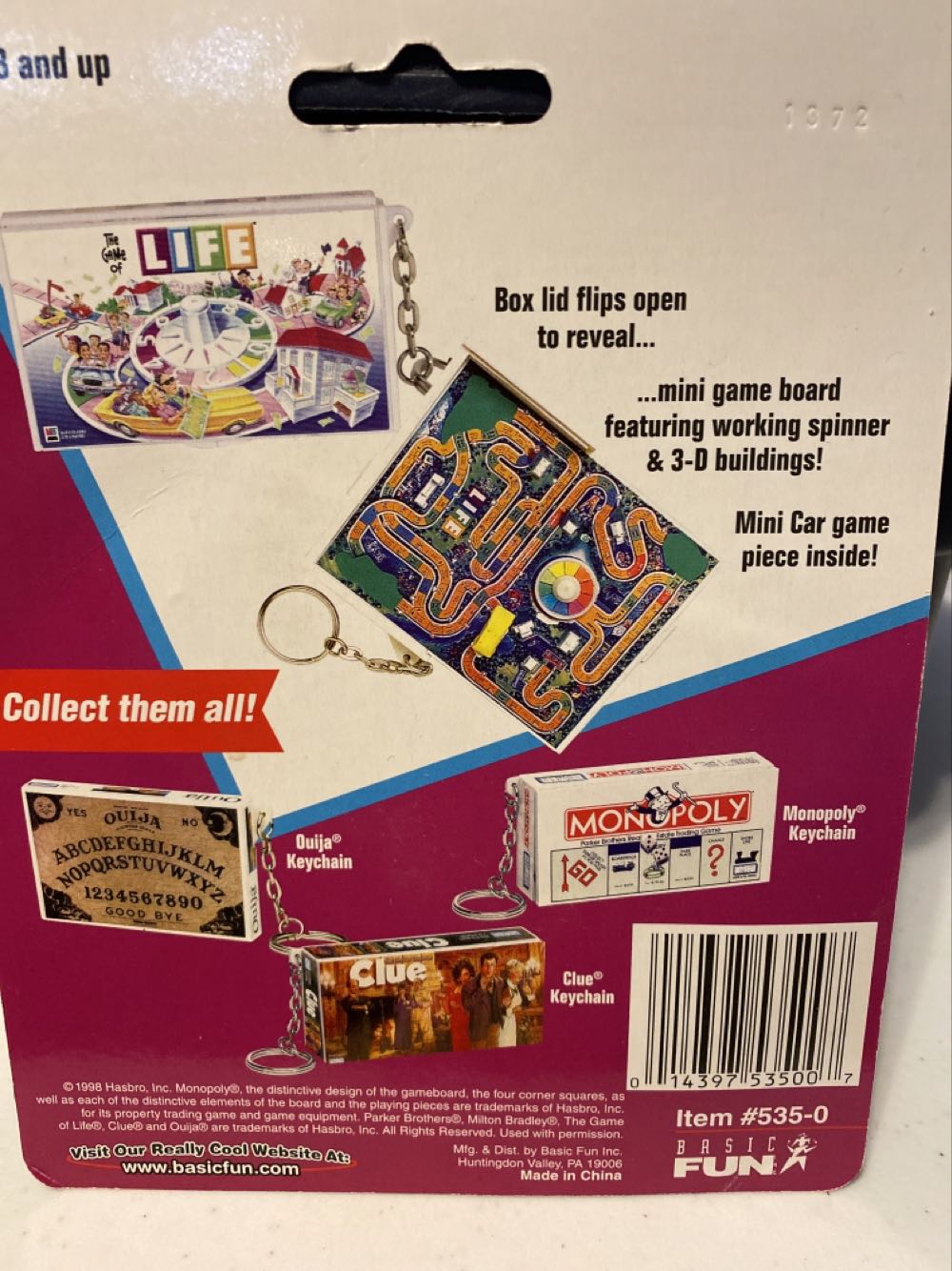 The Game Of Life Keychain  board game collectible [Barcode 014397535007] - Main Image 2