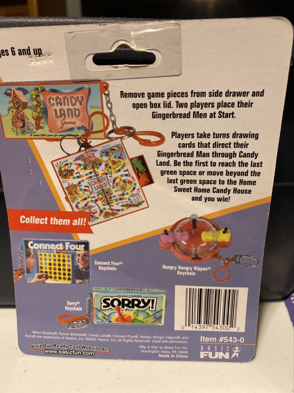 Candy Land Keychain  board game collectible [Barcode 014397543002] - Main Image 2