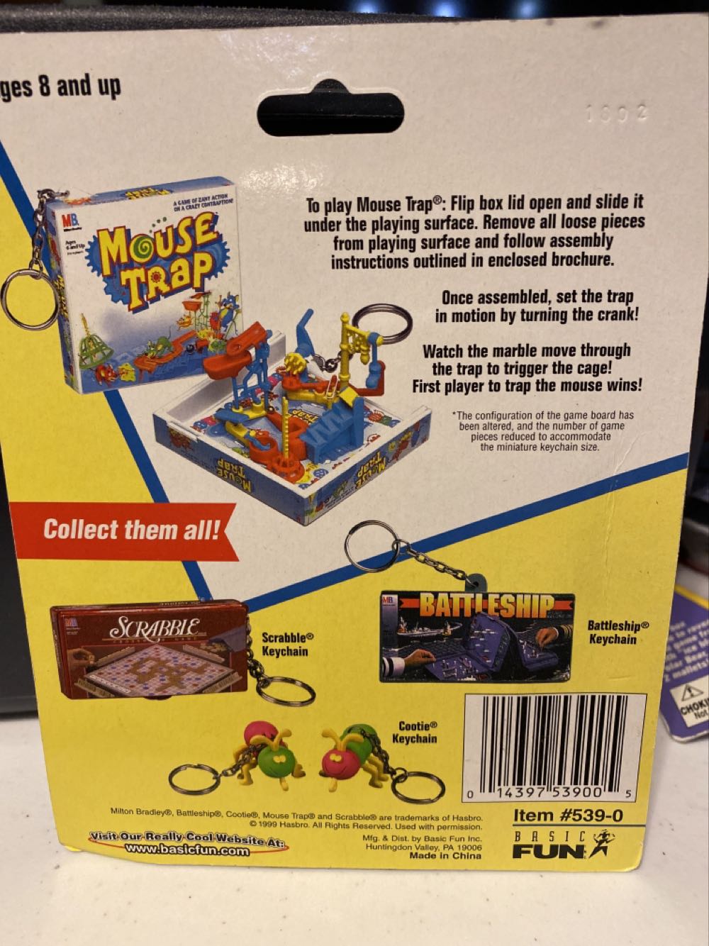 Mousetrap Keychain  board game collectible [Barcode 014397539005] - Main Image 2