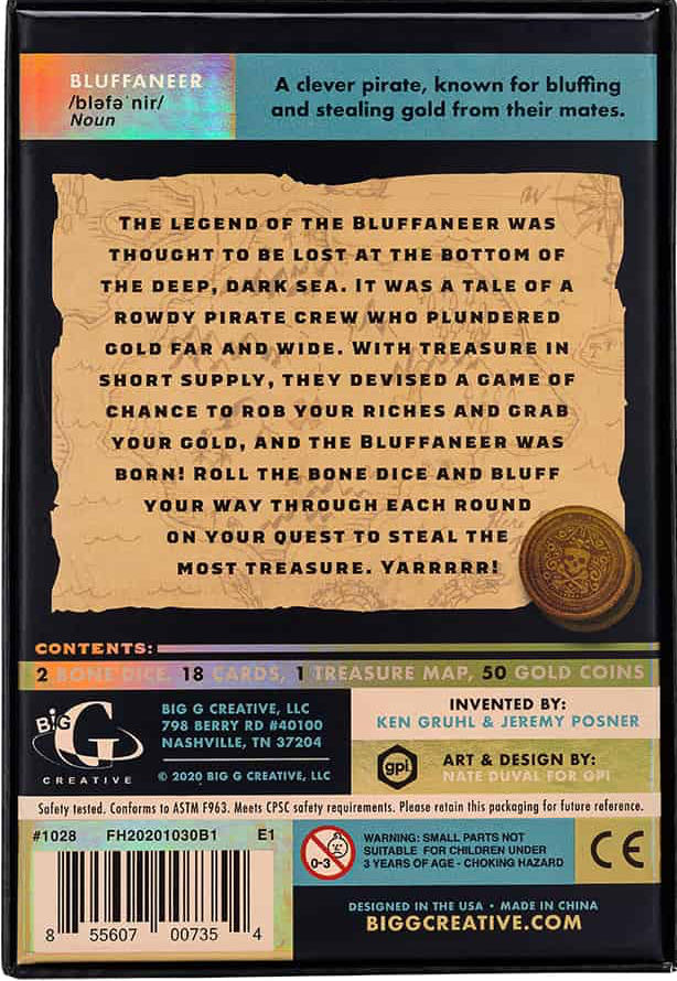 Bluffaneer  (3-6) board game collectible [Barcode 855607007354] - Main Image 2