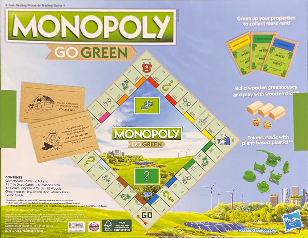 Monopoly: Go Green  (2-6) board game collectible [Barcode 630509923663] - Main Image 2