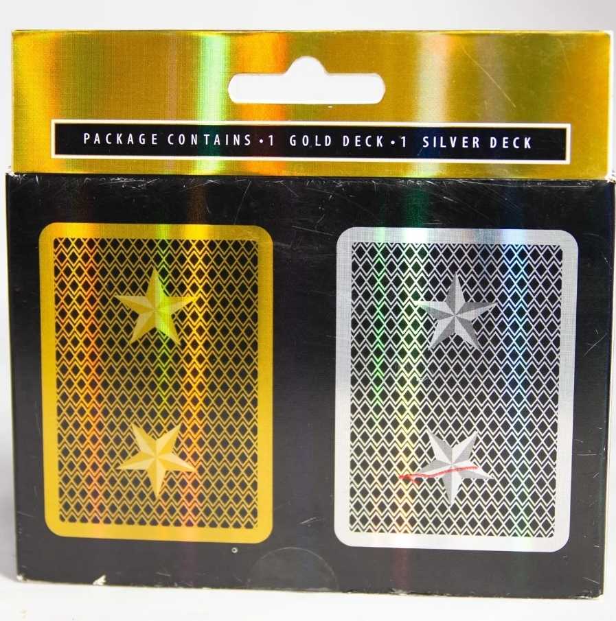 5 Star Playing Cards 1 Gold Deck & 1 Silver Deck Casino Quality   board game collectible [Barcode 859947004820] - Main Image 2