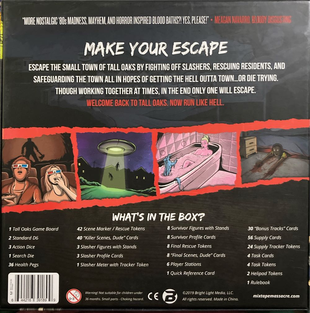 Escape: Mixtape Massacre - Escape From Tall Oaks  (2-6) board game collectible [Barcode 644216391899] - Main Image 2
