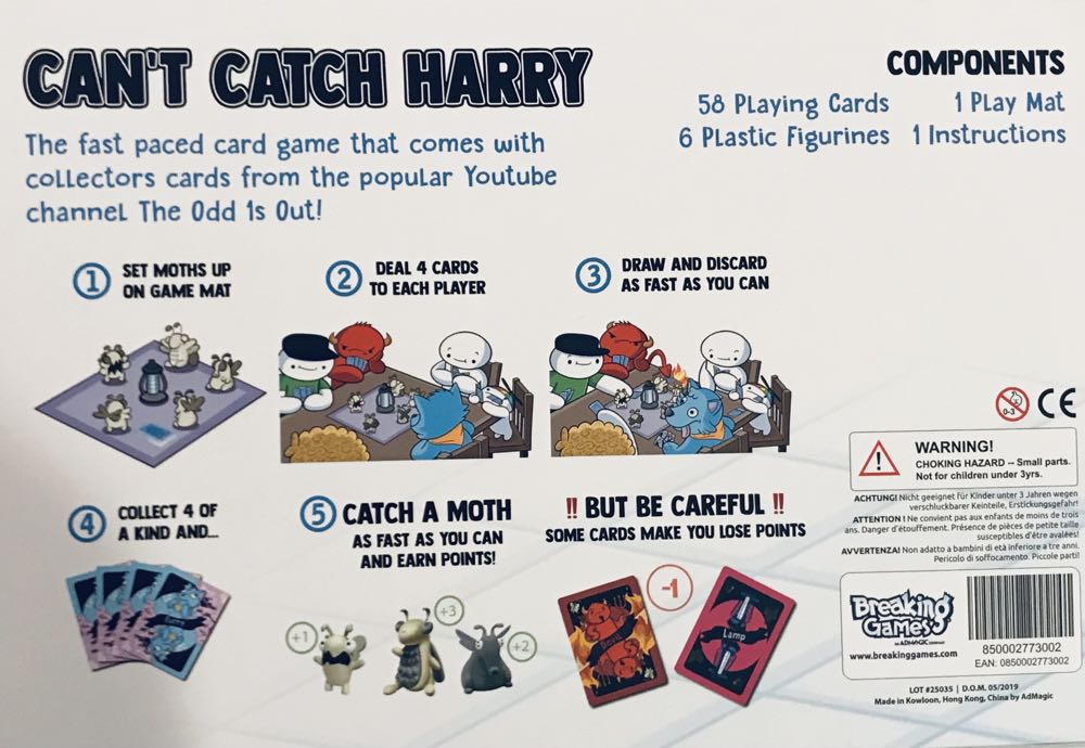 Can’t Catch Harry Card Game The Odd 1s Out Original Game  (2-6) board game collectible [Barcode 850002773002] - Main Image 3
