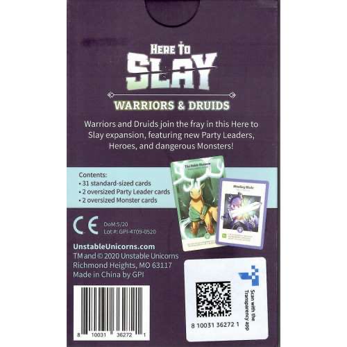 Here to Slay: Druids & Warriors (Expansion)  (2-6) board game collectible [Barcode 810031362721] - Main Image 3