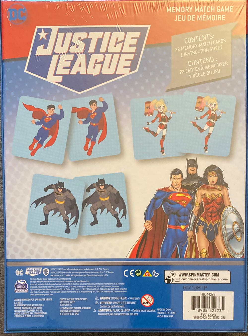 Justice League Memory Match Game  (2-4) board game collectible [Barcode 778988325230] - Main Image 3