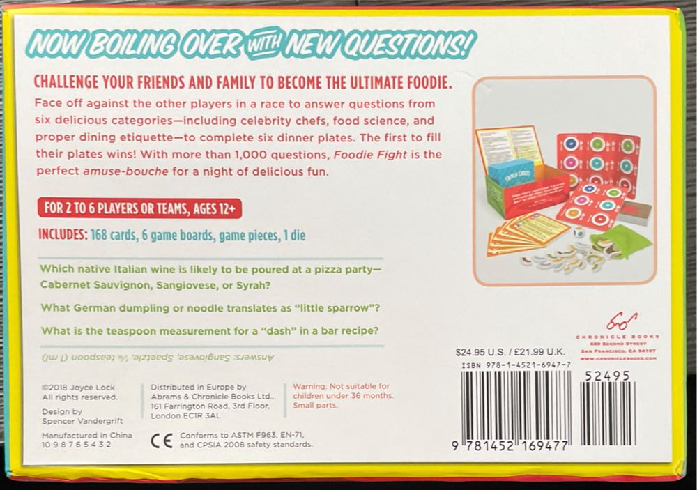 Foodie Fight  board game collectible [Barcode 9781452169477] - Main Image 2