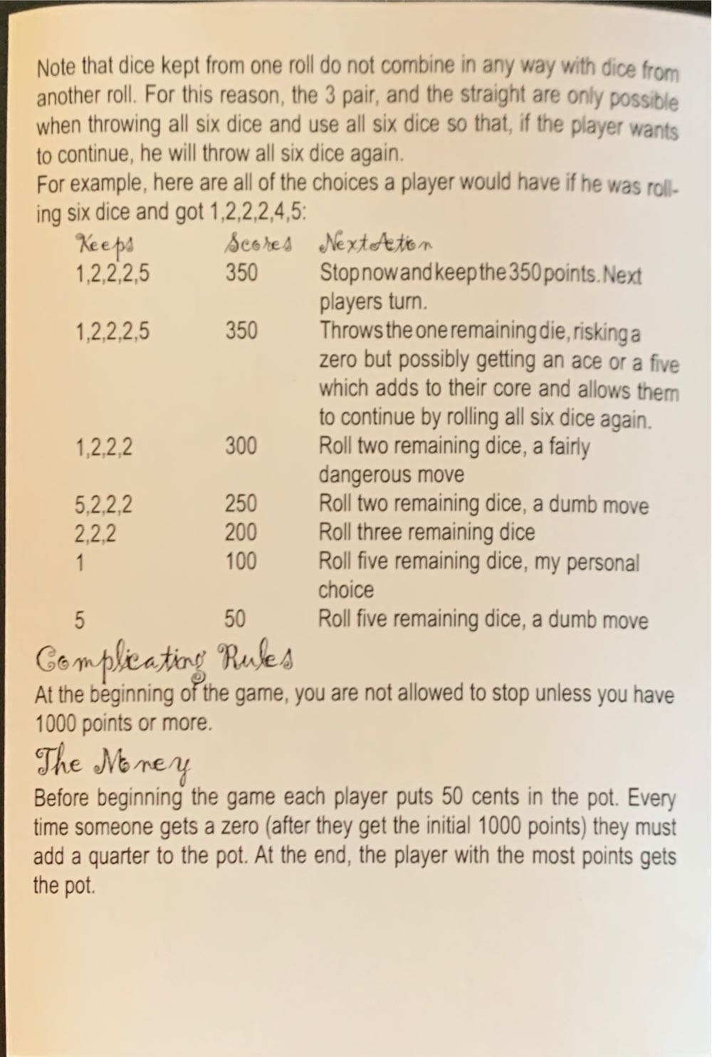 10,000 Dice Game  board game collectible - Main Image 4