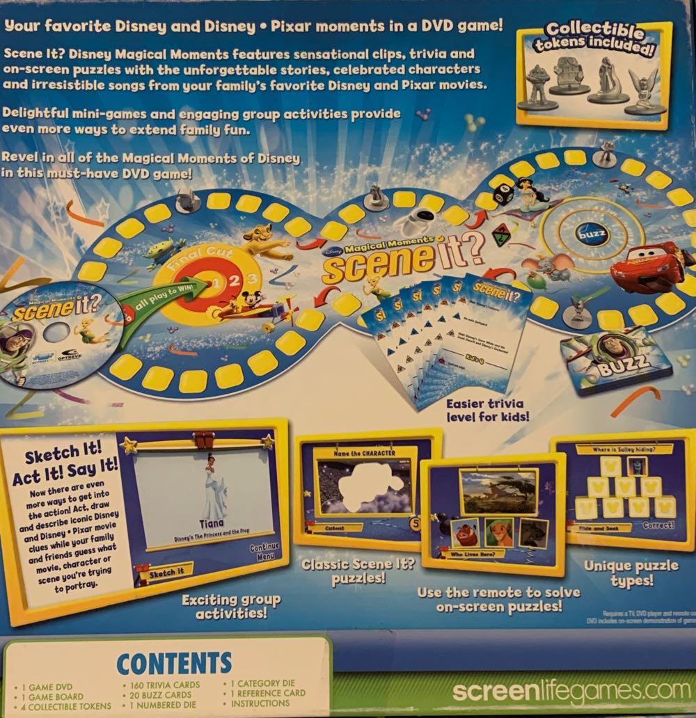 Scene It? Disney Magical Moments  (2+) board game collectible [Barcode 876284002098] - Main Image 2