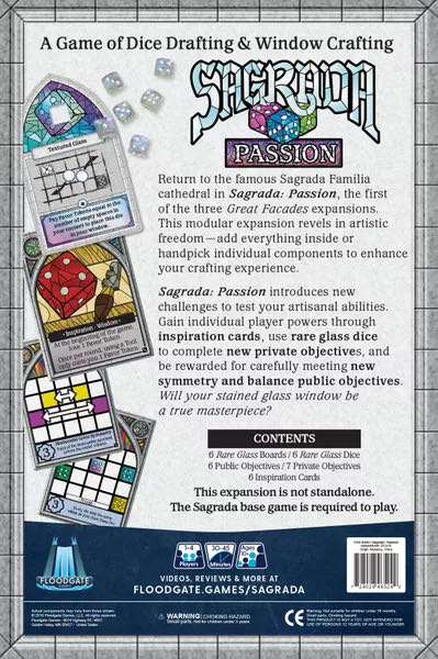 Sagrada: Passion  (1-4 Players) board game collectible [Barcode 728028465242] - Main Image 2