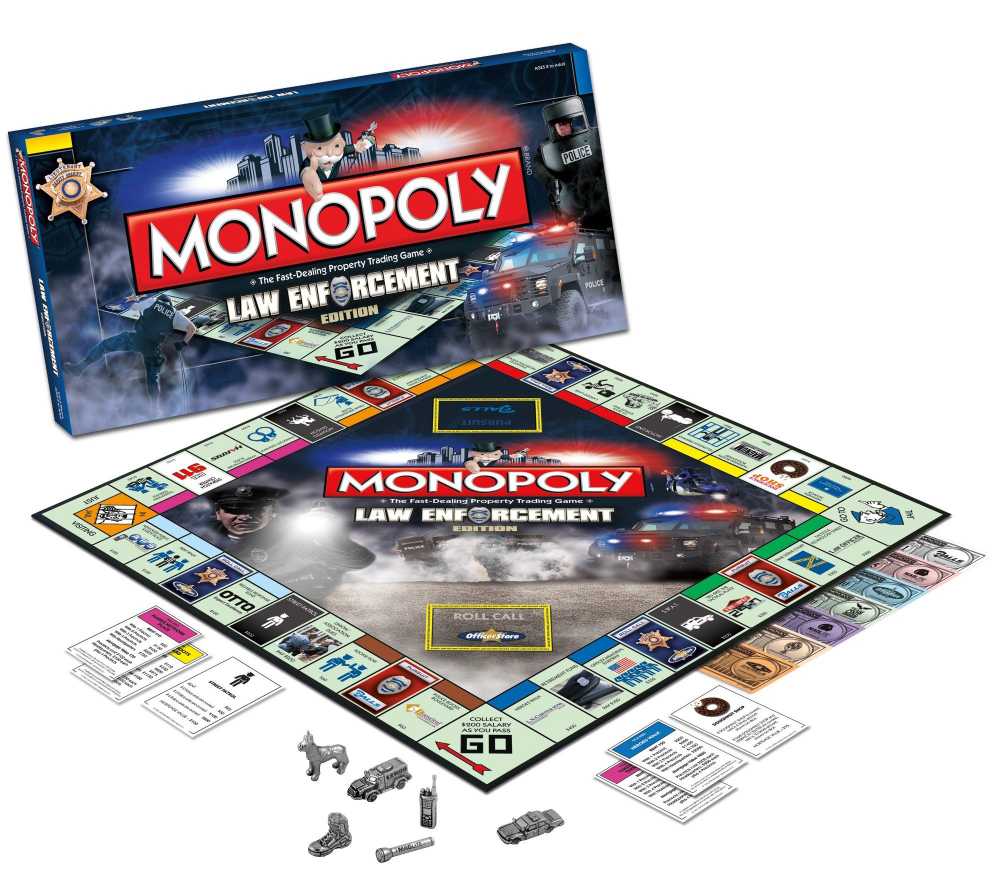 Law Enforcement Edition Monopoly   board game collectible [Barcode 700304043634] - Main Image 2