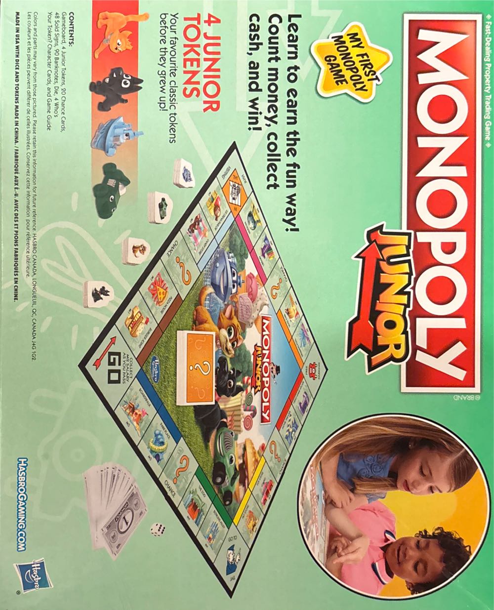 Monopoly Junior Board Game  (2-4) board game collectible [Barcode 630509501700] - Main Image 2