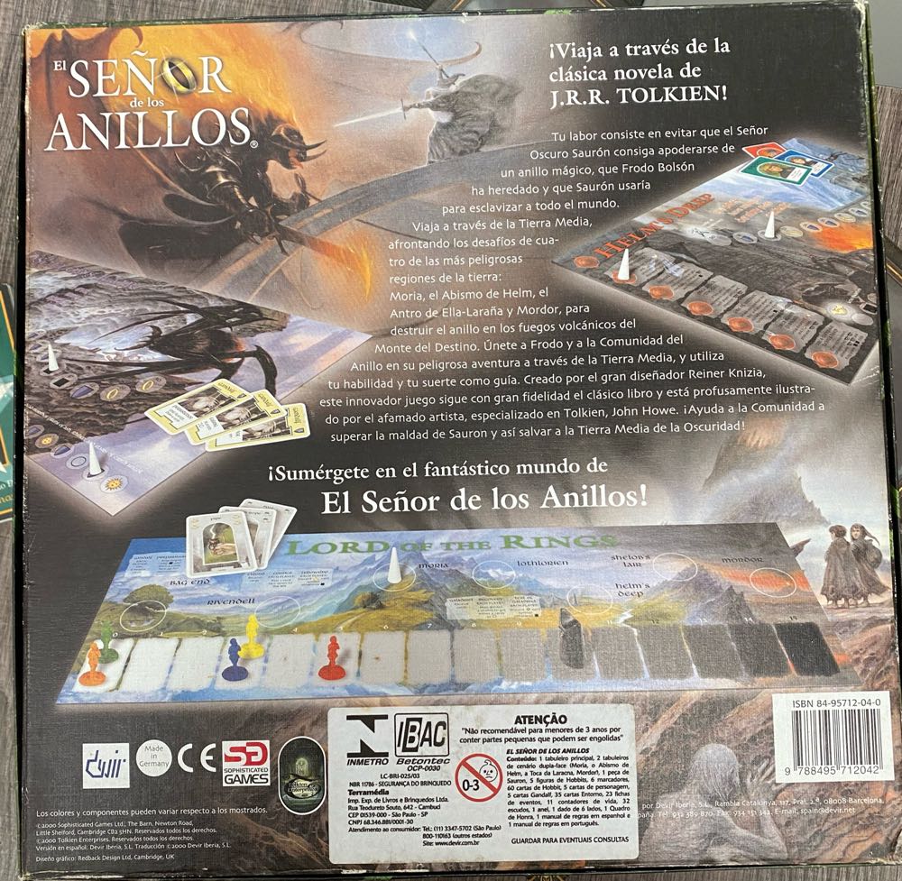 Lord Of The Rings Board Game New Sealed Devir  board game collectible [Barcode 9788495712042] - Main Image 3